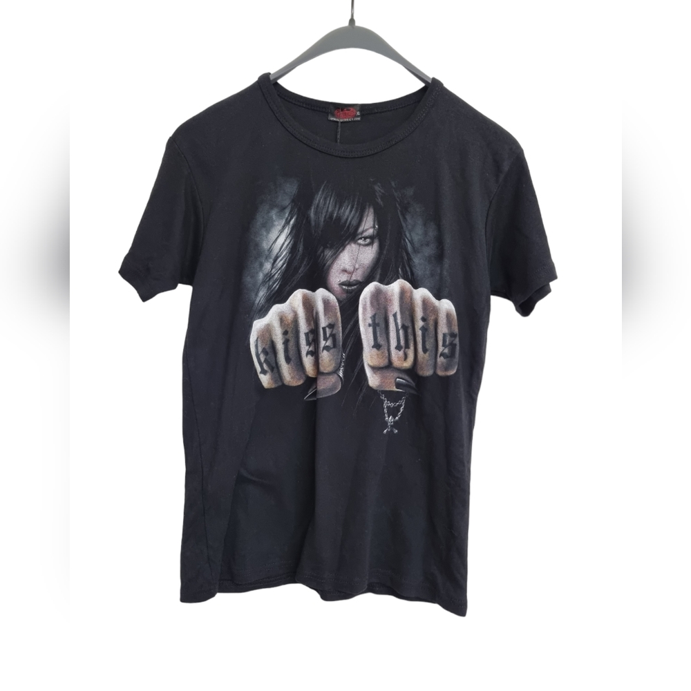 Spiral Direct gothic kiss this ladies xl t shirt Bnwt 17" ptp - Picture 1 of 8